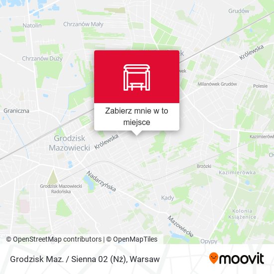 Mapa Grodzisk Maz. / Sienna (Nż)