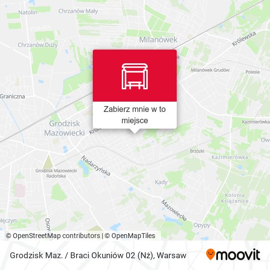 Mapa Grodzisk Maz. / Braci Okuniów 02 (Nż)