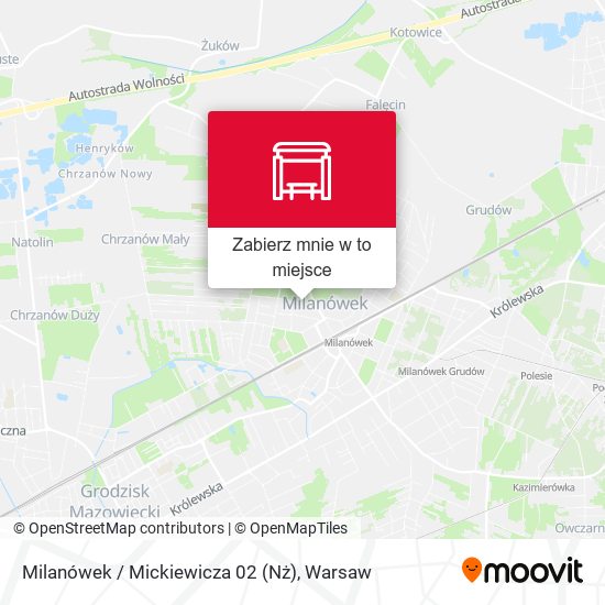 Mapa Milanówek / Mickiewicza (Nż)