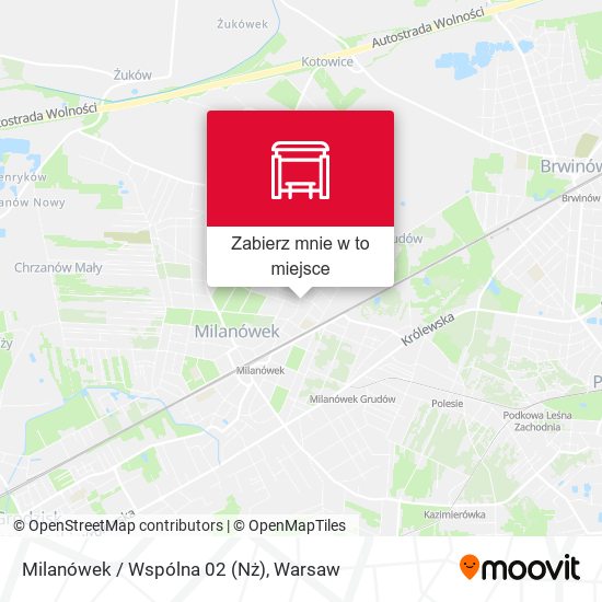 Mapa Milanówek / Wspólna 02 (Nż)