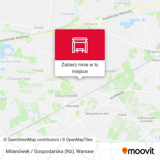 Mapa Milanówek / Gospodarska (Nż)