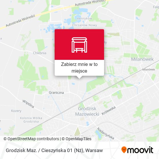 Mapa Grodzisk Maz. / Cieszyńska 01 (Nż)