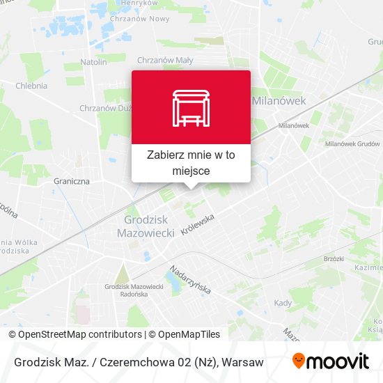 Mapa Grodzisk Maz. / Czeremchowa 02 (Nż)