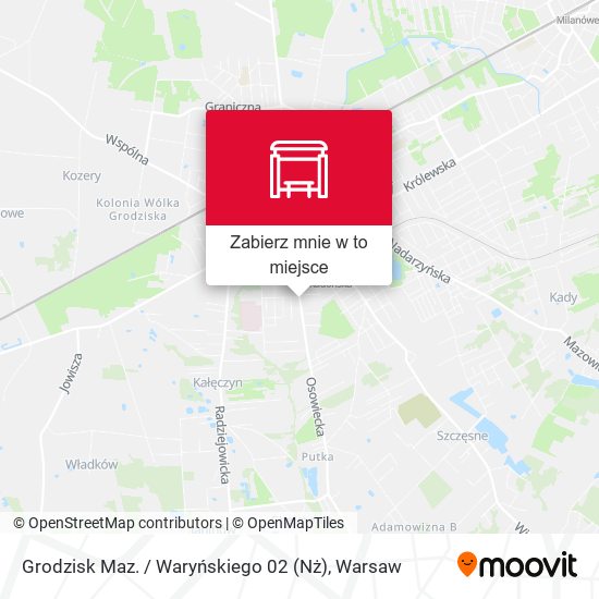 Mapa Grodzisk Maz. / Waryńskiego (Nż)