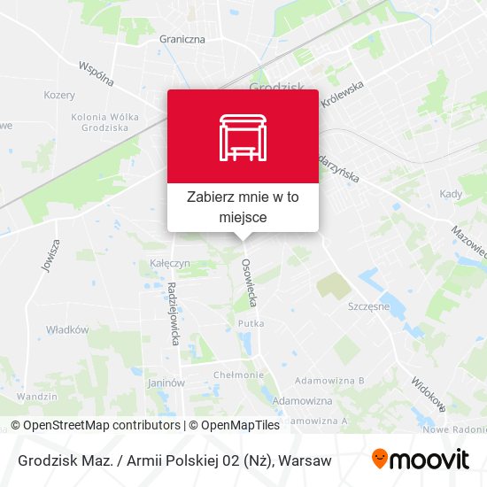 Mapa Grodzisk Maz. / Armii Polskiej 02 (Nż)