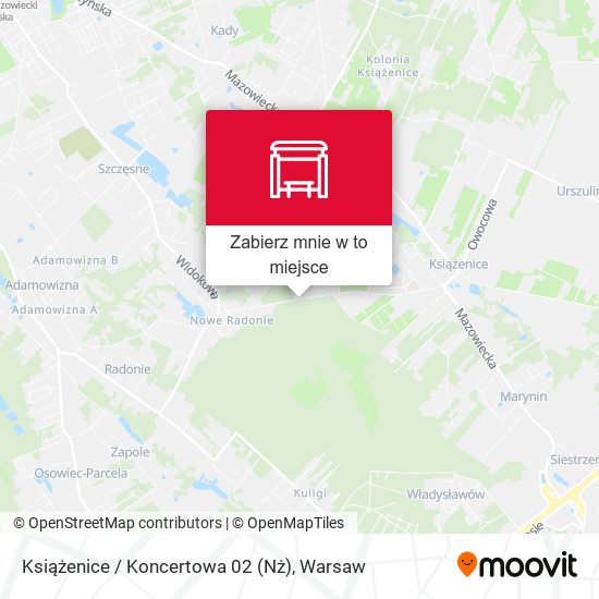 Mapa Książenice / Koncertowa (Nż)