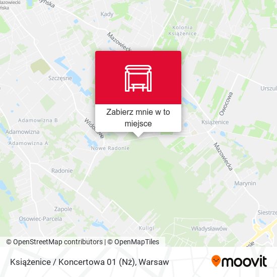 Mapa Książenice / Koncertowa 01 (Nż)