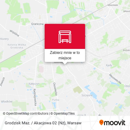 Mapa Grodzisk Maz. / Akacjowa (Nż)