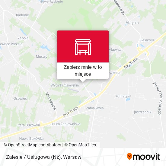 Mapa Zalesie / Usługowa (Nż)