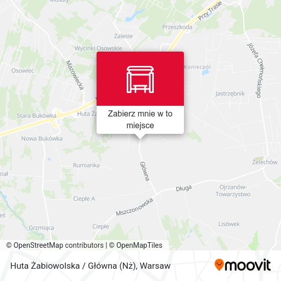 Mapa Huta Żabiowolska / Główna (Nż)