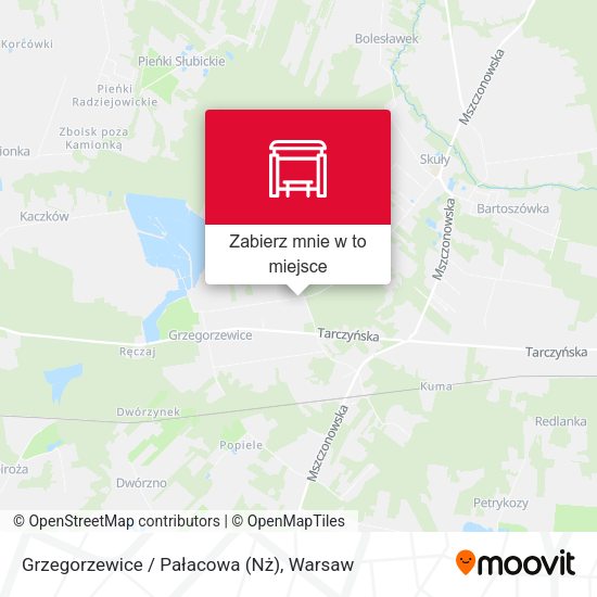 Mapa Grzegorzewice / Pałacowa (Nż)