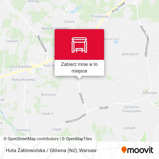 Mapa Huta Żabiowolska / Główna (Nż)