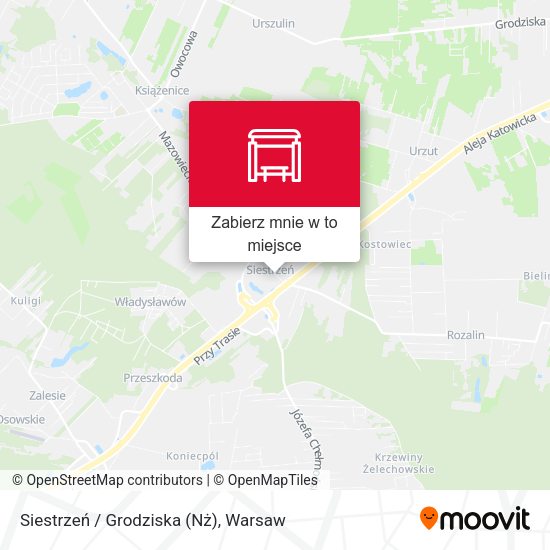 Mapa Siestrzeń / Grodziska (Nż)