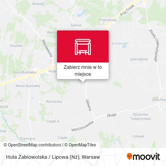 Mapa Huta Żabiowolska / Lipowa (Nż)