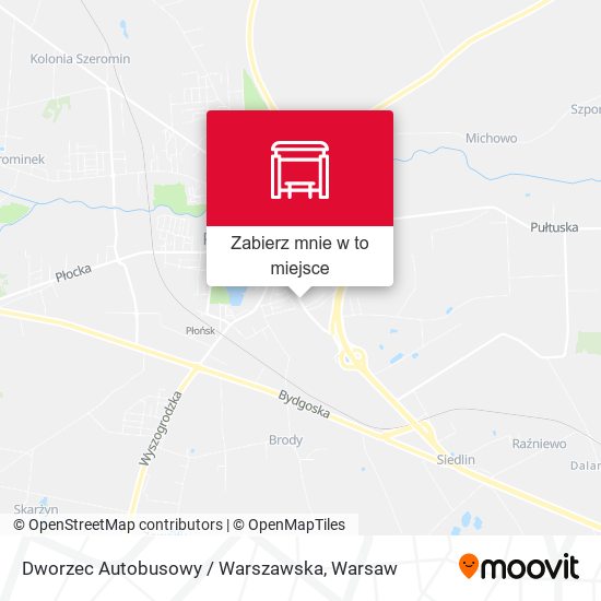 Mapa Dworzec Autobusowy / Warszawska