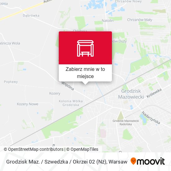 Mapa Grodzisk Maz. / Szwedzka / Okrzei 02 (Nż)