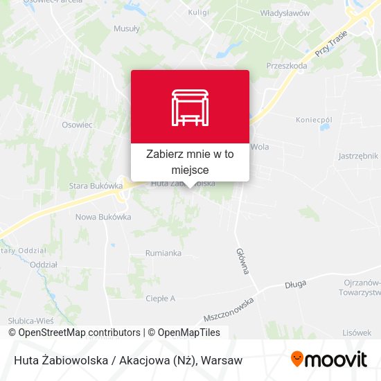 Mapa Huta Żabiowolska / Akacjowa (Nż)