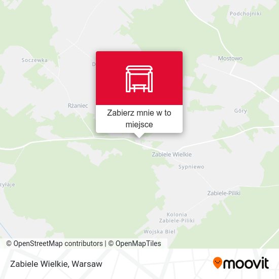 Mapa Zabiele Wielkie