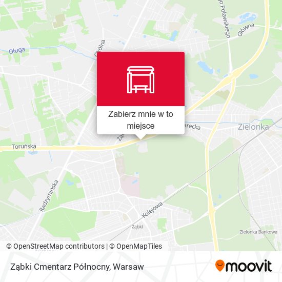 Mapa Ząbki Cmentarz Północny