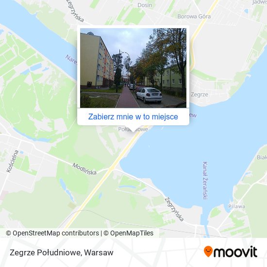 Mapa Zegrze Południowe