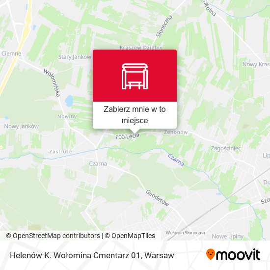 Mapa Helenów K. Wołomina Cmentarz 01