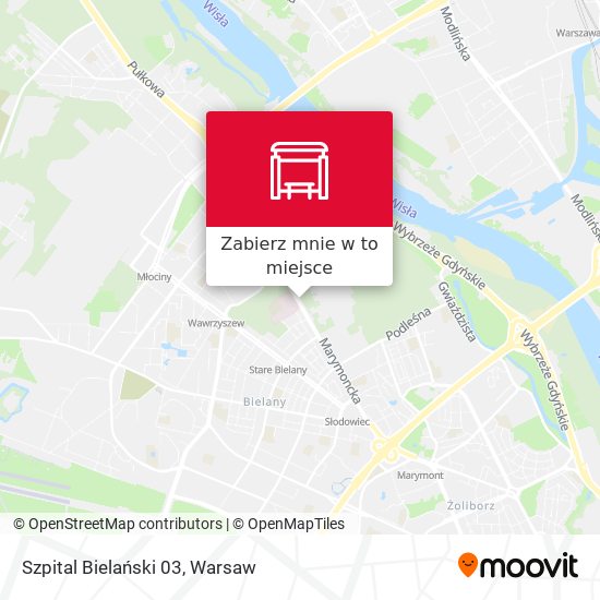 Mapa Szpital Bielański