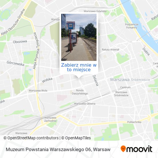 Mapa Muzeum Powstania Warszawskiego