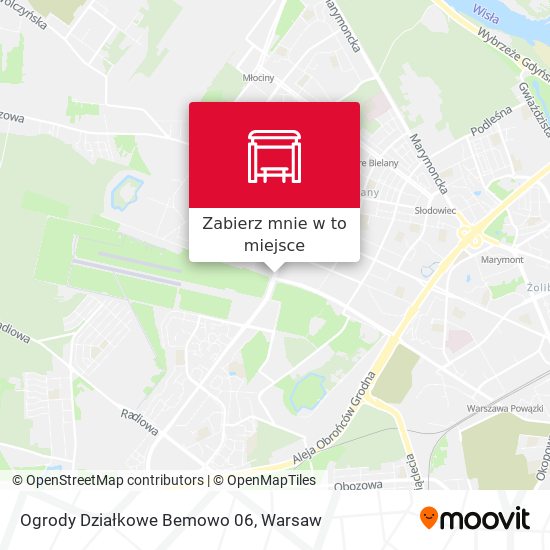 Mapa Ogrody Działkowe Bemowo