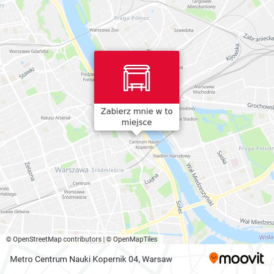 Mapa Metro Centrum Nauki Kopernik