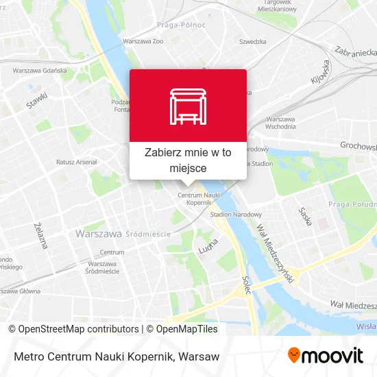 Mapa Metro Centrum Nauki Kopernik