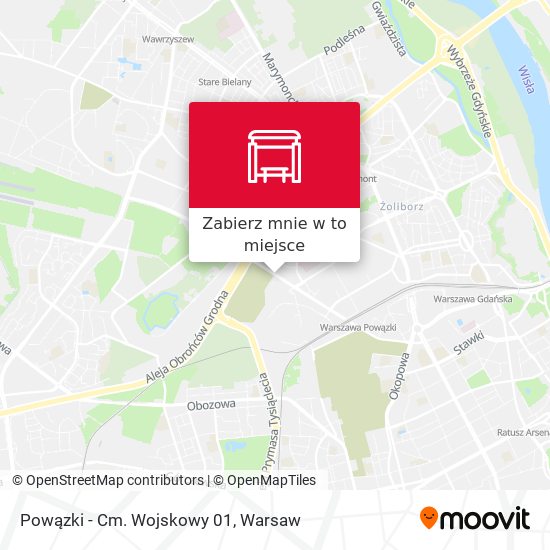 Mapa Powązki-Cm. Wojskowy