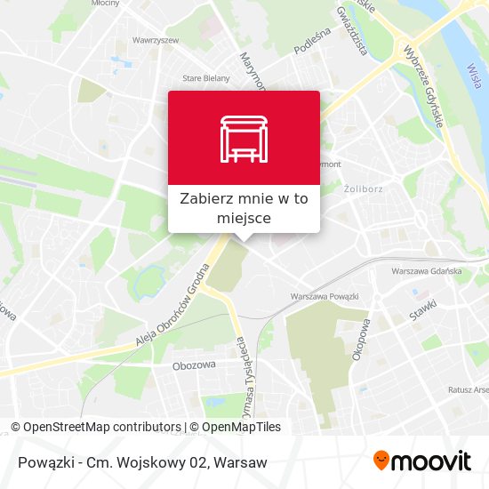 Mapa Powązki - Cm. Wojskowy 02