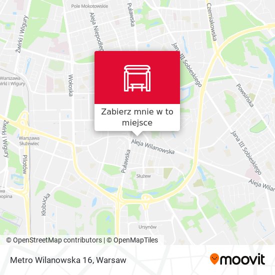 Mapa Metro Wilanowska 16