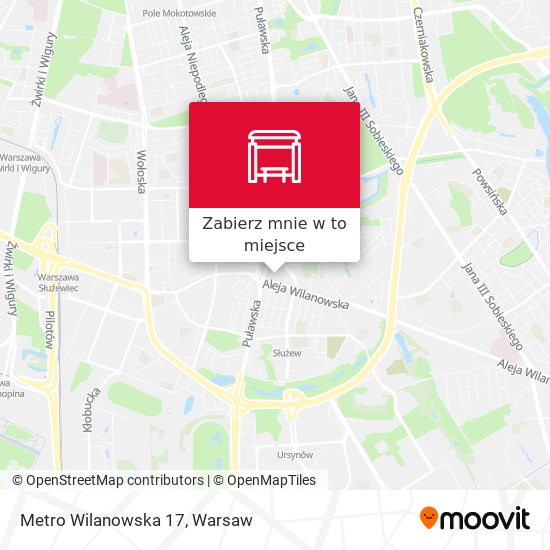 Mapa Metro Wilanowska 17