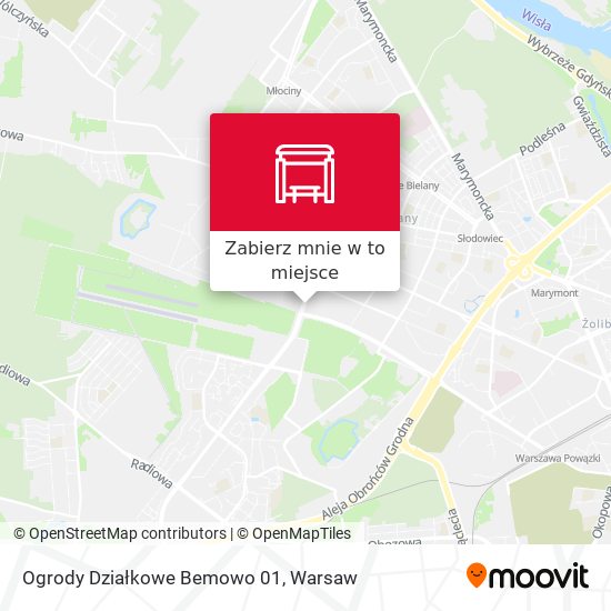 Mapa Ogrody Działkowe Bemowo 01