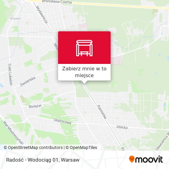 Mapa Radość-Wodociąg