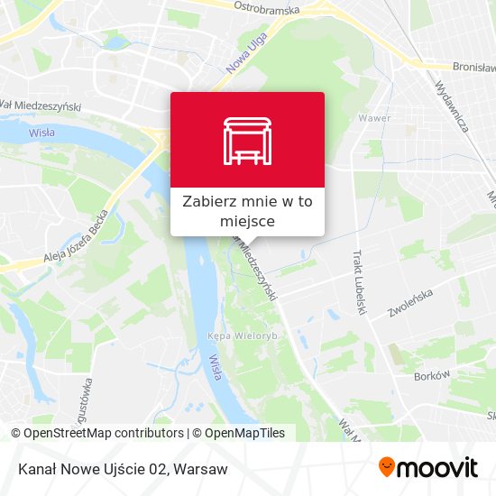 Mapa Kanał Nowe Ujście