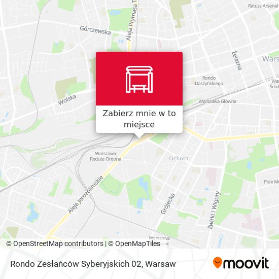 Mapa Rondo Zesłańców Syberyjskich