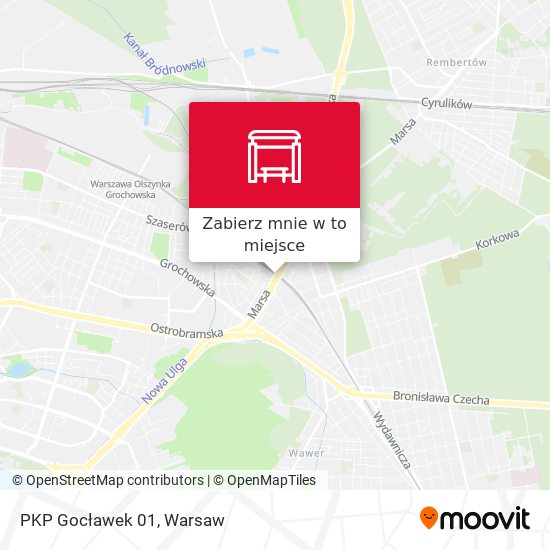 Mapa PKP Gocławek