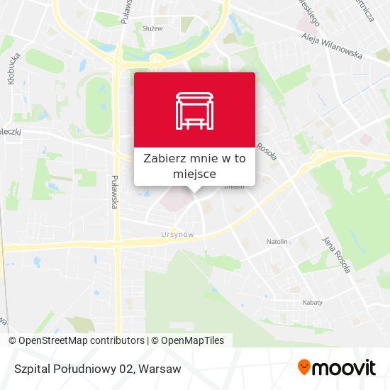 Mapa Szpital Południowy