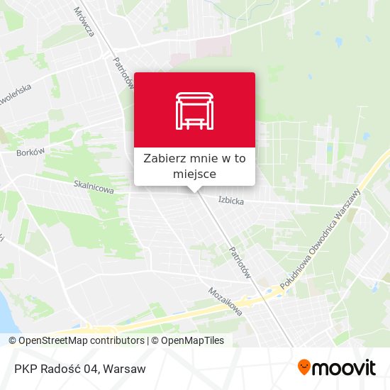 Mapa PKP Radość