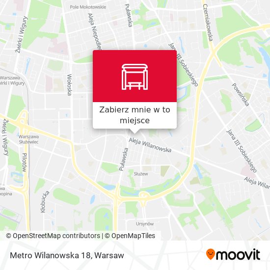 Mapa Metro Wilanowska