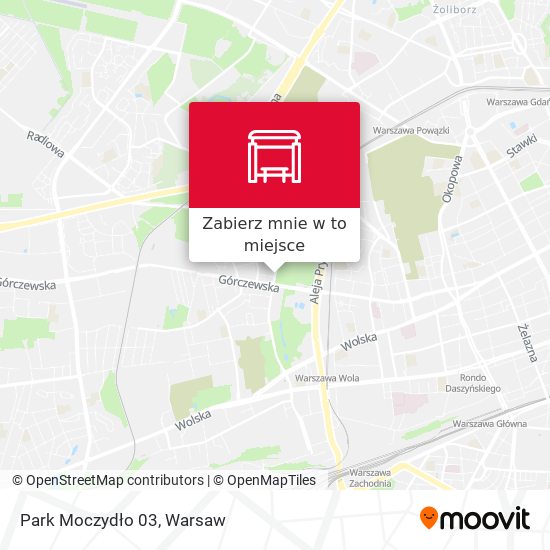 Mapa Park Moczydło