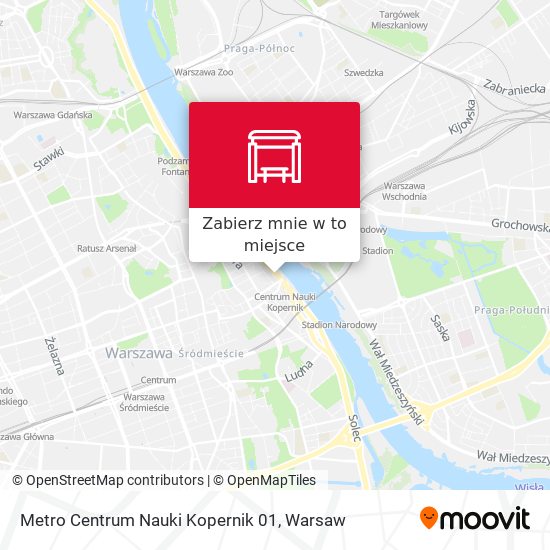 Mapa Metro Centrum Nauki Kopernik