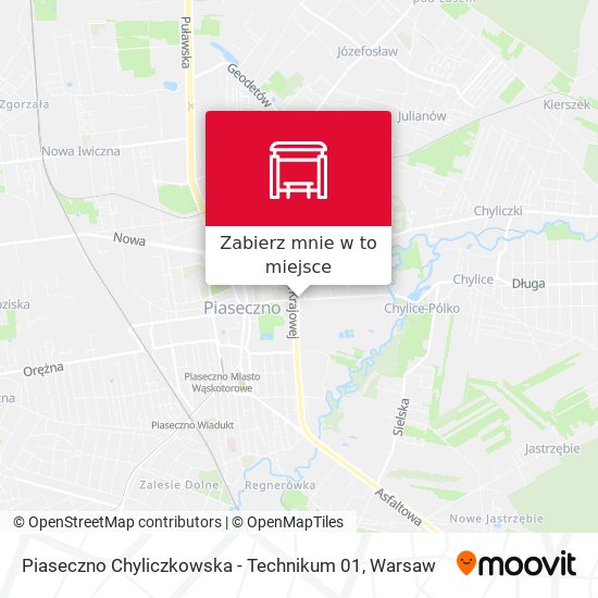 Mapa Piaseczno Chyliczkowska - Technikum 01