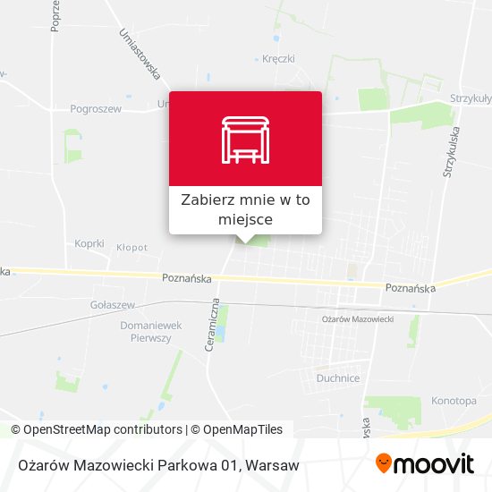 Mapa Ożarów Mazowiecki Parkowa 01