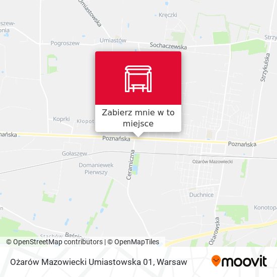 Mapa Ożarów Mazowiecki Umiastowska 01