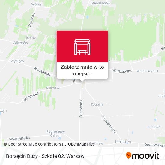 Mapa Borzęcin Duży-Szkoła