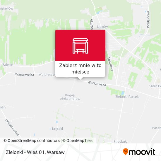 Mapa Koczargi Nowe Zielonki-Wieś