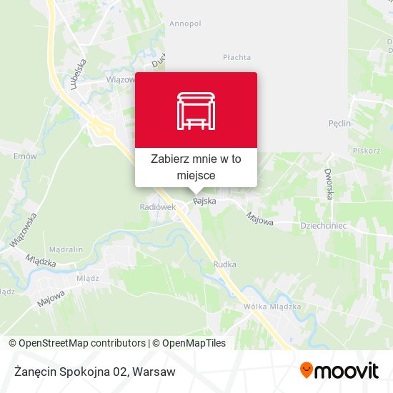 Mapa Żanęcin Spokojna